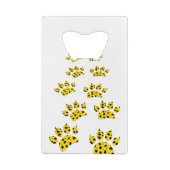 Cheetah Paw Print Creditkaart Flessenopener (Achterkant)