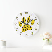 Cheetah Paw Print Grote Klok (Huis)