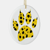 Cheetah Paw Print Keramisch Ornament (Rechts)
