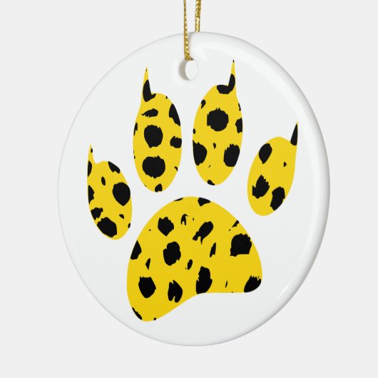 Cheetah Paw Print Keramisch Ornament (Links)