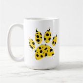 Cheetah Paw Print Koffiemok (Links)