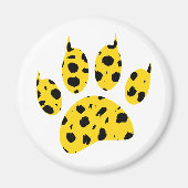 Cheetah Paw Print Magneet (Voorkant)