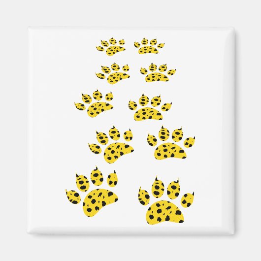 Cheetah Paw Print Magneet (Voorkant)