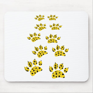 Cheetah Paw Print Muismat