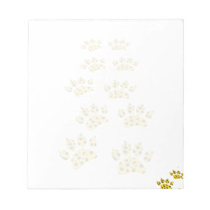 Cheetah Paw Print Notitieblok