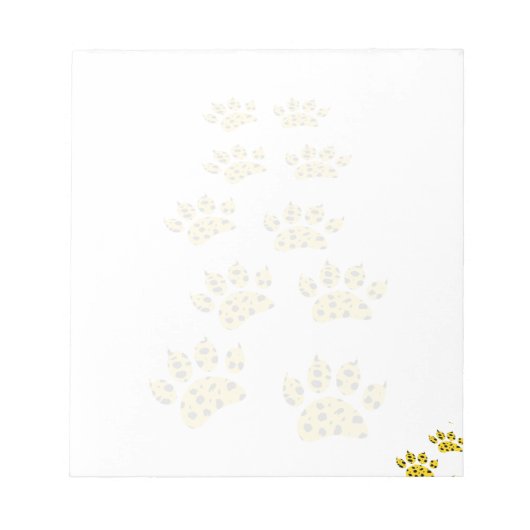 Cheetah Paw Print Notitieblok (Voorkant)