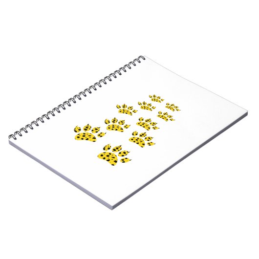 Cheetah Paw Print Notitieboek (Linkerzijde)