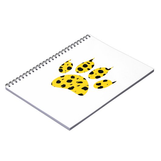 Cheetah Paw Print Notitieboek (Linkerzijde)