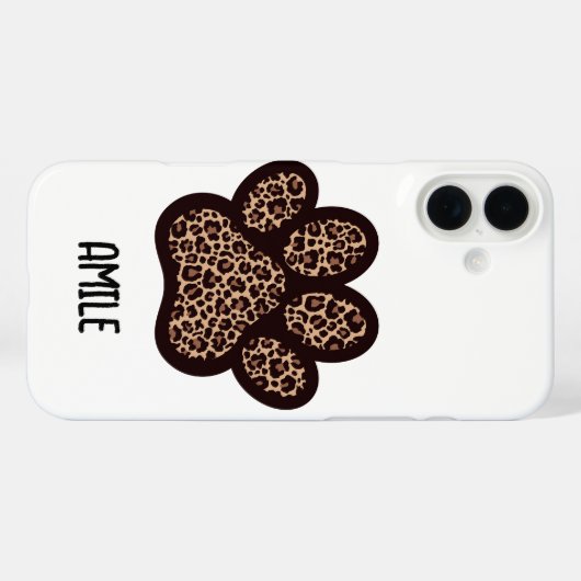 cheetah paw print phone case (Achterkant (horizontaal))