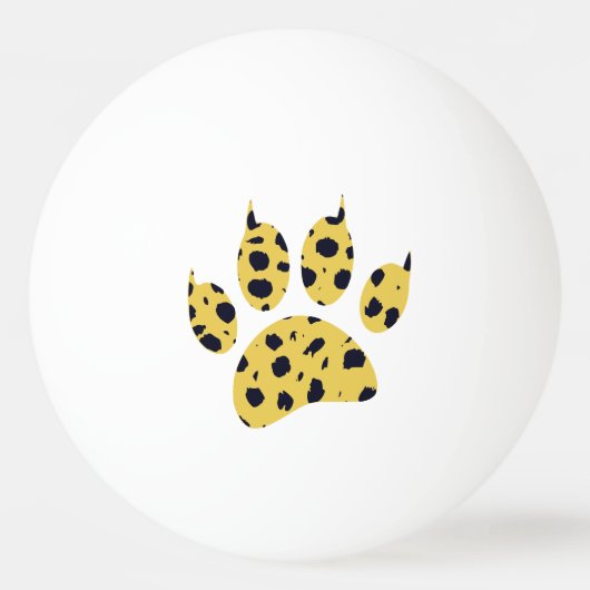 Cheetah Paw Print Pingpongbal (Voorkant)