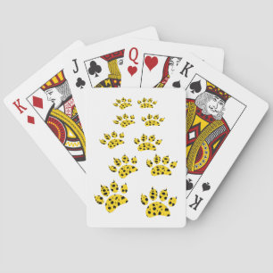 Cheetah Paw Print Pokerkaarten