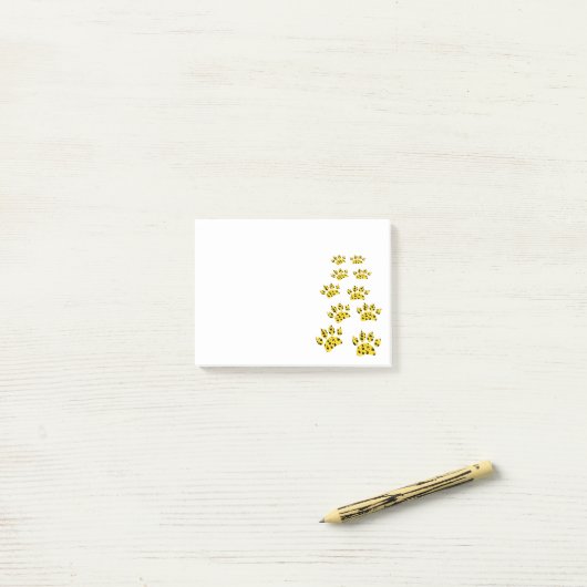 Cheetah Paw Print Post-it® Notes (Op bureau)