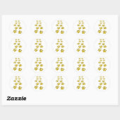 Cheetah Paw Print Ronde Sticker (Vel)