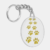 Cheetah Paw Print Sleutelhanger (Voorkant Links)