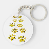 Cheetah Paw Print Sleutelhanger (Achterkant)