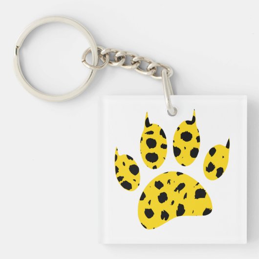 Cheetah Paw Print Sleutelhanger (voorkant)