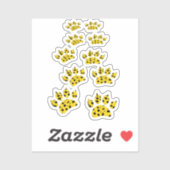 Cheetah Paw Print Sticker (Vel)