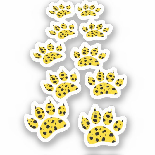 Cheetah Paw Print Sticker (Voorkant)