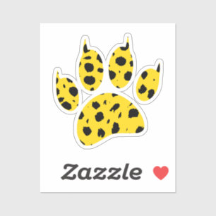 Cheetah Paw Print Sticker