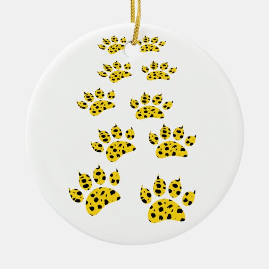 Cheetah Paw Print Throw Ceramic Ornament (Voorkant)