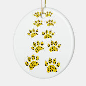 Cheetah Paw Print Throw Ceramic Ornament (Links)