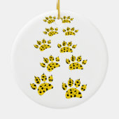 Cheetah Paw Print Throw Ceramic Ornament (Achterkant)