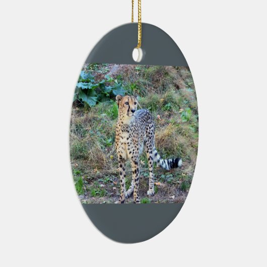 Cheetah Photo Keramisch Ornament (Rechts)