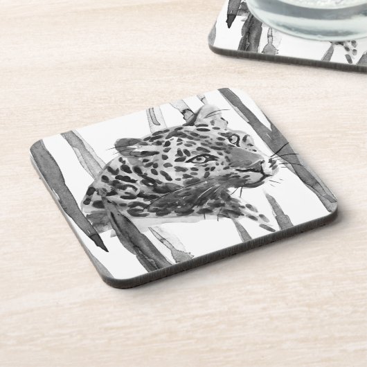 Cheetah Portrait Bier Onderzetter (Linkerzijde)