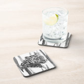 Cheetah Portrait Bier Onderzetter (Rechterzijde)