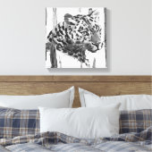 Cheetah Portrait Canvas Afdruk (Insitu (Slaapkamer))
