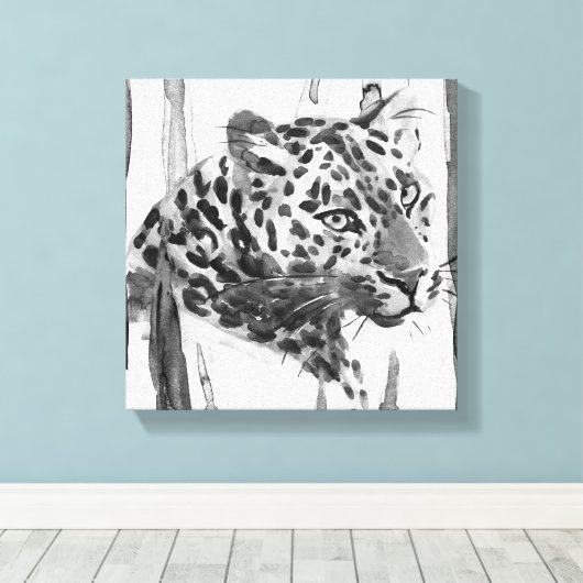 Cheetah Portrait Canvas Afdruk (Insitu (Houten vloer))