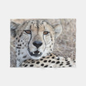 Cheetah Portrait Fleece Deken (Voorkant (Horizontaal))