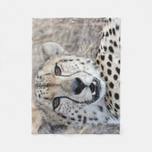 Cheetah Portrait Fleece Deken