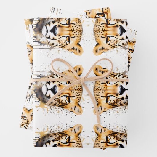 Cheetah Portrait Inpakpapier Vel (In situ)