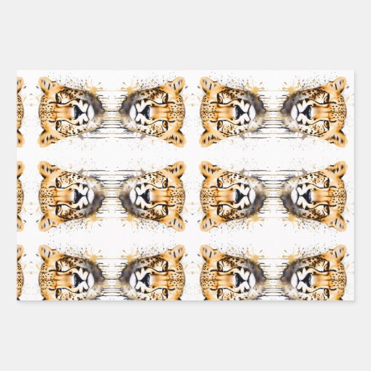 Cheetah Portrait Inpakpapier Vel (Voorkant)
