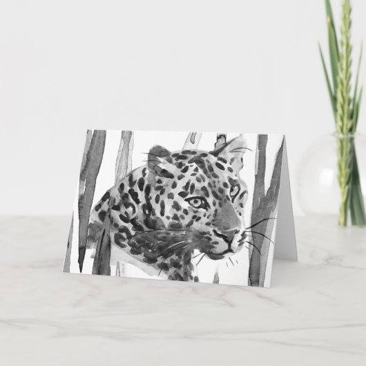 Cheetah Portrait Kaart (Voorkant)