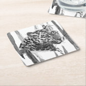 Cheetah Portrait Kartonnen Onderzetters (Schuin)