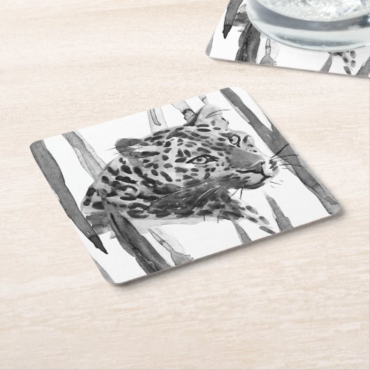 Cheetah Portrait Kartonnen Onderzetters (Schuin)