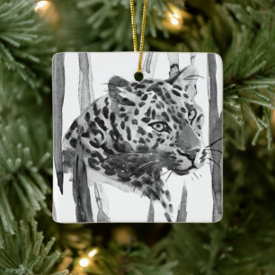 Cheetah Portrait Keramisch Ornament
