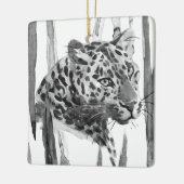 Cheetah Portrait Keramisch Ornament (Links)