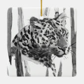 Cheetah Portrait Keramisch Ornament (Achterkant)