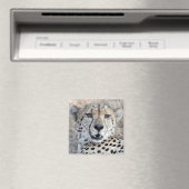 Cheetah Portrait Magneet (Insitu (Vaatwasser))