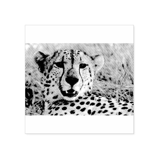 Cheetah Portrait Rubberstempel (Afrduk)