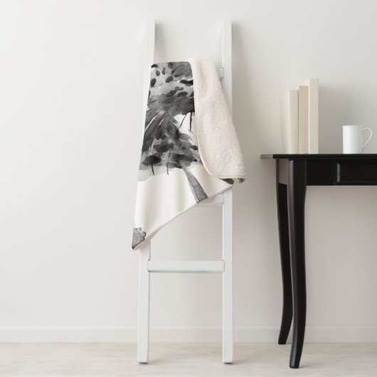 Cheetah Portrait Sherpa Deken (In situ)