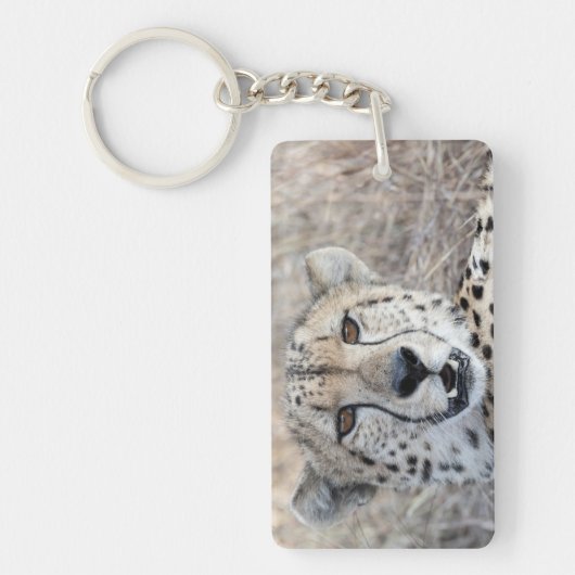 Cheetah Portrait Sleutelhanger (Voorkant)