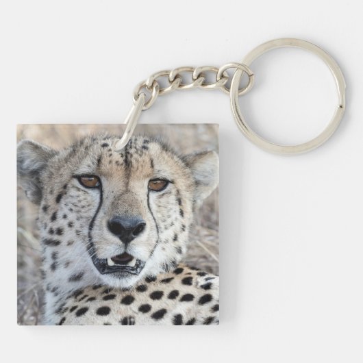 Cheetah Portrait Sleutelhanger (Achterkant)