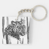 Cheetah Portrait Sleutelhanger (Achterkant)