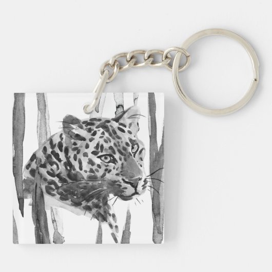 Cheetah Portrait Sleutelhanger (Achterkant)