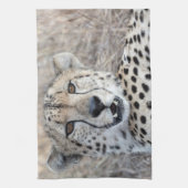 Cheetah Portrait Theedoek (Verticaal)