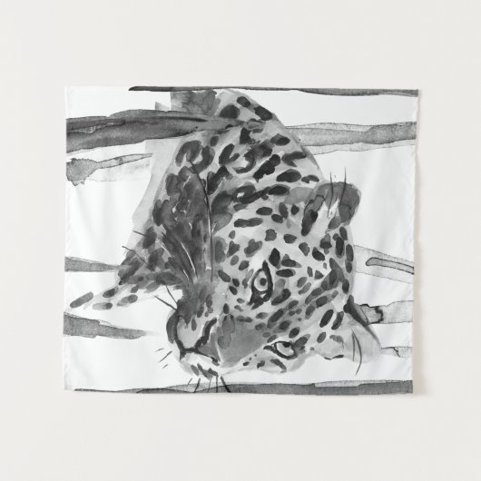 Cheetah Portrait Wandkleed (Voorkant (horizontaal))